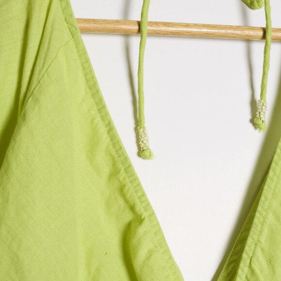 Anthropologie Womens M Linen Blend Top Green - Picture 3 of 6